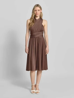 Sukienka koktajlowa do kolan z głębokim dekoltem w serek Rose Avenue