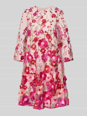 Sukienka koktajlowa do kolan z haftami model 'FLOWERING' YAS