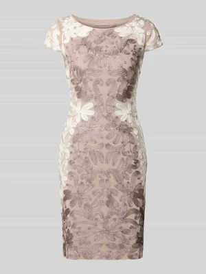 Sukienka koktajlowa do kolan z krótkimi rękawami Christian Berg Cocktail