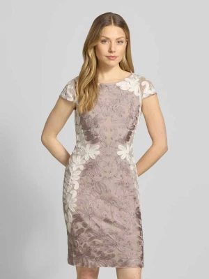 Sukienka koktajlowa do kolan z krótkimi rękawami Christian Berg Cocktail