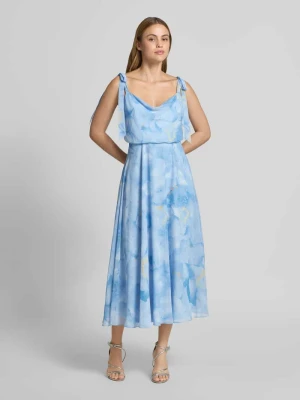 „Sukienka koktajlowa do kolan z kwiatowym wzorem na całej powierzchni” Jake*s Cocktail