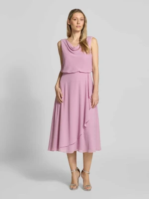 Sukienka koktajlowa do kolan z lejącym dekoltem Christian Berg Cocktail