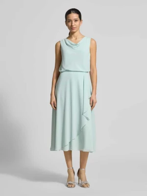 Sukienka koktajlowa do kolan z lejącym dekoltem Christian Berg Cocktail