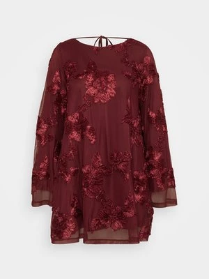 Sukienka koktajlowa Gina Tricot ciemnoczerwony
