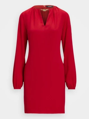Sukienka koktajlowa Lauren Ralph Lauren czerwony