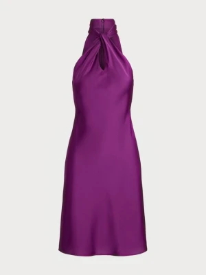 Sukienka koktajlowa Lauren Ralph Lauren fioletowy