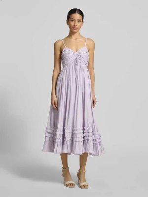 Sukienka koktajlowa na cienkich ramiączkach Lace & Beads