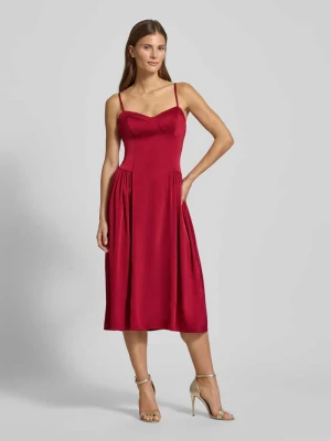 Sukienka koktajlowa o długości do kolan na cienkich ramiączkach Adrianna Papell