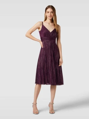 Sukienka koktajlowa o długości do kolan na cienkich ramiączkach V.M.