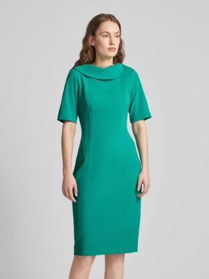 Sukienka koktajlowa o długości do kolan w jednolitym kolorze Adrianna Papell