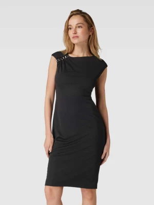 Sukienka koktajlowa o długości do kolan z aplikacją model ‘FRYER’ Lauren Dresses