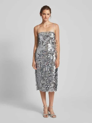 Sukienka koktajlowa o długości do kolan z cekinowym obszyciem model ‘Farley’ Amy Lynn