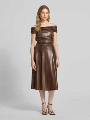 Sukienka koktajlowa o długości do kolan z dekoltem carmen model ‘HELDAI’ Lauren Ralph Lauren
