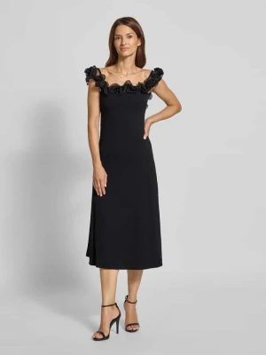 Sukienka koktajlowa o długości do kolan z falbanami Lipsy