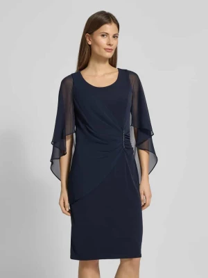 Sukienka koktajlowa o długości do kolan z okrągłym dekoltem Vera Mont