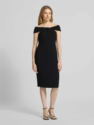 Sukienka koktajlowa o długości do kolan z wiązanym detalem model ‘TAKOTA’ Lauren Ralph Lauren