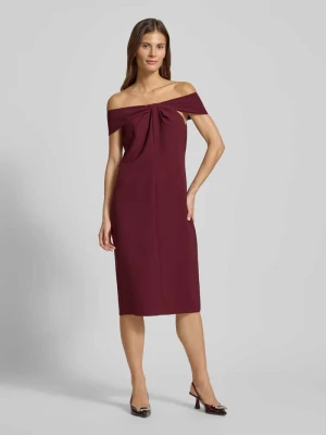 Sukienka koktajlowa o długości do kolan z wiązanym detalem model ‘TAKOTA’ Lauren Ralph Lauren