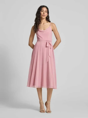 Sukienka koktajlowa o długości do kolan z wiązanym paskiem Jake*s Cocktail