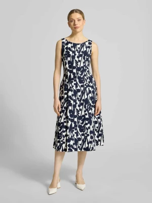 Sukienka koktajlowa o długości do kolan ze wzorem na całej powierzchni Vera Mont