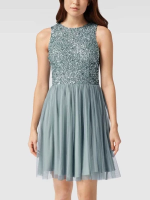 Sukienka koktajlowa o długości mini z cekinowym obszyciem Lace & Beads