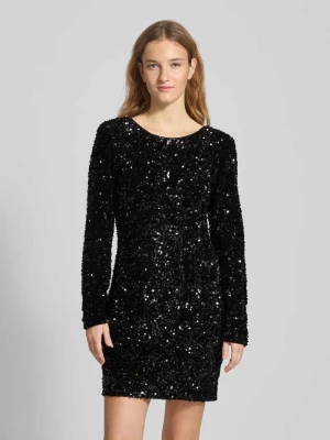 Sukienka koktajlowa o dopasowanym kroju z cekinowym obszyciem model ‘CONFIDENCE’ Only