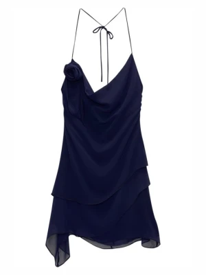 Sukienka koktajlowa PULL&BEAR granatowy