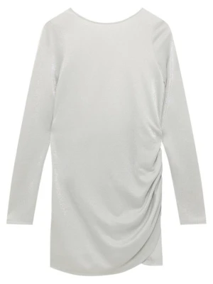 Sukienka koktajlowa PULL&BEAR srebrny