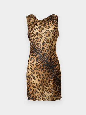Sukienka koktajlowa Roberto Cavalli beżowy