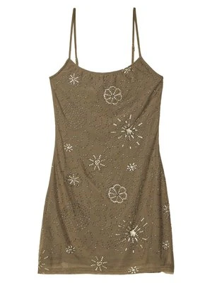 Sukienka koktajlowa Stradivarius khaki