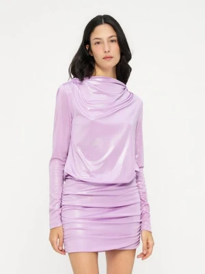 Sukienka koktajlowa Versace Jeans Couture liliowy