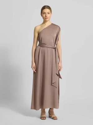 Sukienka koktajlowa w kroju na jedno ramię z wiązanym paskiem Windsor