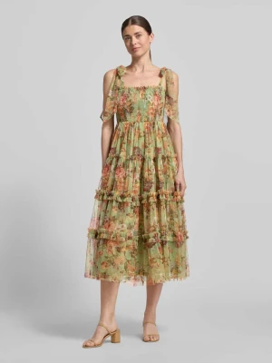 Sukienka koktajlowa w stylu warstwowym Lace & Beads