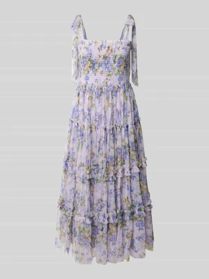 Sukienka koktajlowa w stylu warstwowym Lace & Beads