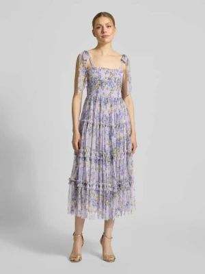 Sukienka koktajlowa w stylu warstwowym Lace & Beads