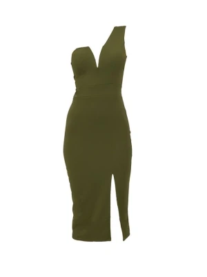 Sukienka koktajlowa WAL G. khaki