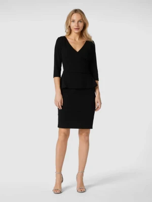 Sukienka koktajlowa z baskinką Paradi