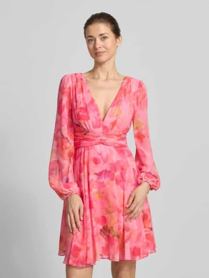 sukienka koktajlowa z bufiastymi rękawami i dekoltem w serek Jake*s Cocktail