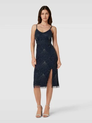 Sukienka koktajlowa z cekinowym obszyciem Lace & Beads