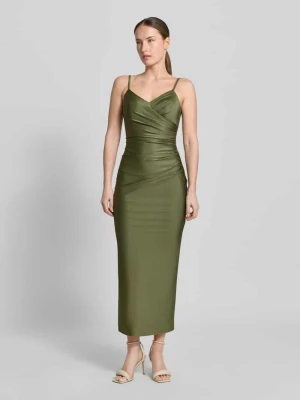 sukienka koktajlowa z cienkimi ramiączkami i dekoltem w serek TROYDEN COLLECTION