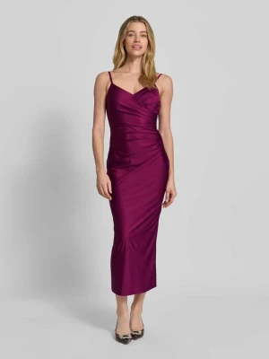 sukienka koktajlowa z cienkimi ramiączkami i dekoltem w serek TROYDEN COLLECTION