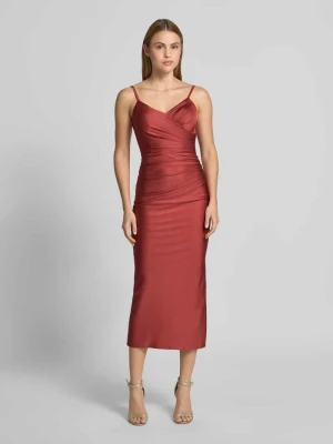 sukienka koktajlowa z cienkimi ramiączkami i dekoltem w serek TROYDEN COLLECTION