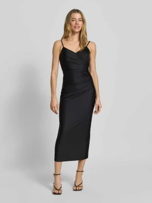 sukienka koktajlowa z cienkimi ramiączkami i dekoltem w serek TROYDEN COLLECTION