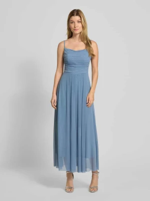 Sukienka koktajlowa z cienkimi ramiączkami i marszczeniami TROYDEN COLLECTION