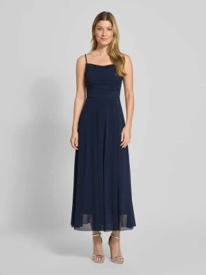 Sukienka koktajlowa z cienkimi ramiączkami i marszczeniami TROYDEN COLLECTION