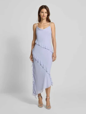 Sukienka koktajlowa z falbanami i cienkimi ramiączkami Jake*s Cocktail