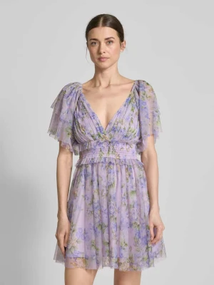 Sukienka koktajlowa z falbanami Lace & Beads