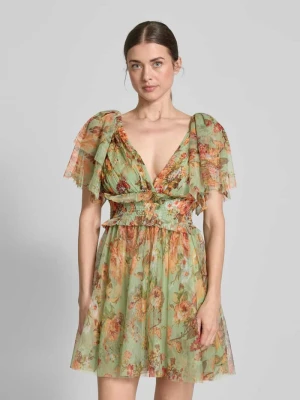 Sukienka koktajlowa z falbanami Lace & Beads