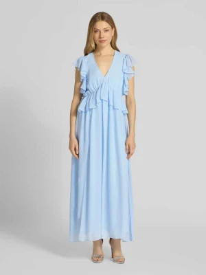 Sukienka koktajlowa z falbanami model 'MUSSI' YAS