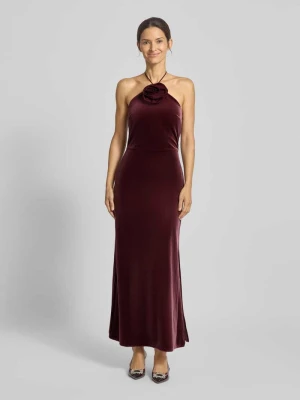 Sukienka koktajlowa z kwiatową aplikacją model ‘ROSETTA STRAP’ YAS