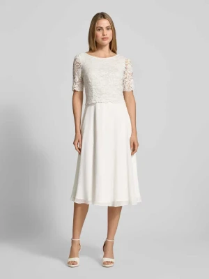 Sukienka koktajlowa z koronką i okrągłym dekoltem Vera Mont